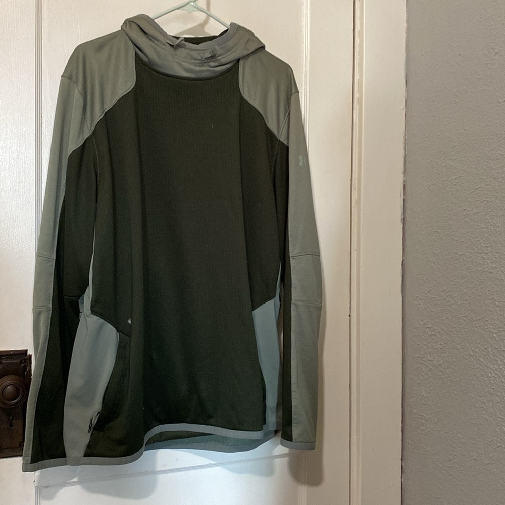Under Armour Olive and Gray ColdGear Hoodie